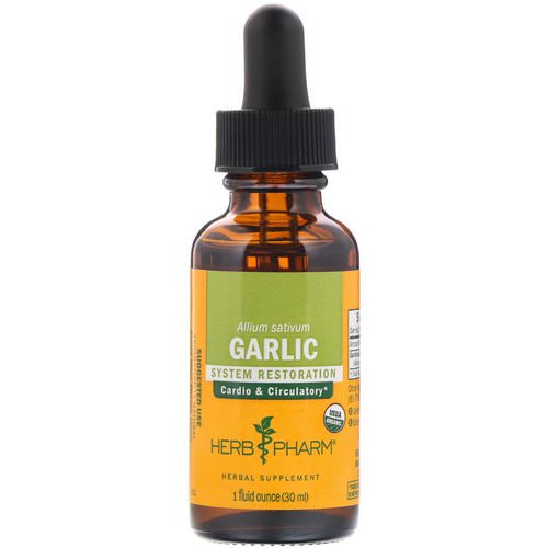 Herb Pharm, Garlic, Allium Sativum, 1 fl oz (30 ml) فوائد