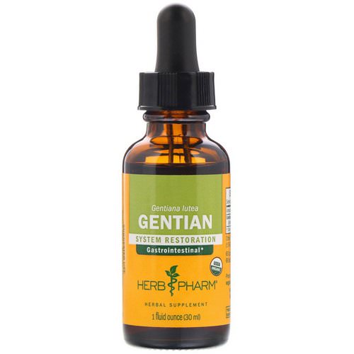 Herb Pharm, Gentian, 1 fl oz (30 ml) فوائد