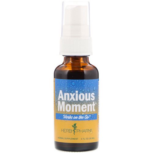 Herb Pharm, Herbs on the Go, Anxious Moment, 1 fl oz (30 ml) فوائد