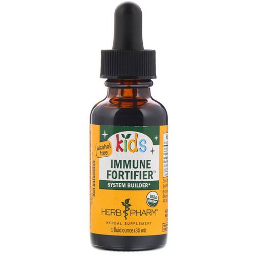 Herb Pharm, Kid's Immune Fortifier, System Builder, Alcohol Free, 1 fl oz (30 ml) فوائد