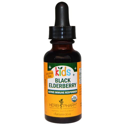 Herb Pharm, Kids, Black Elderberry, Alcohol Free, 1 fl oz (30 ml) فوائد