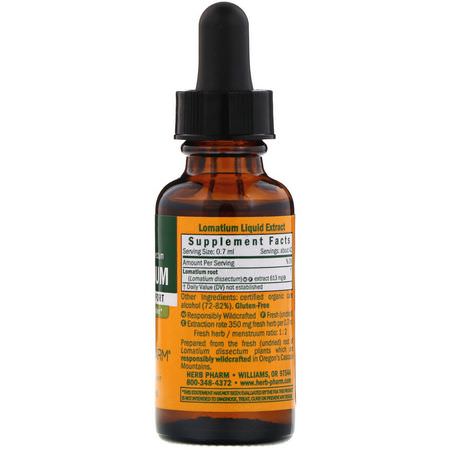 Herb Pharm, Lomatium, 1 fl oz (30 ml):Lomatium, المعالجة المثلية
