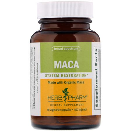 Herb Pharm Maca - Maca, المعالجة المثلية, الأعشاب