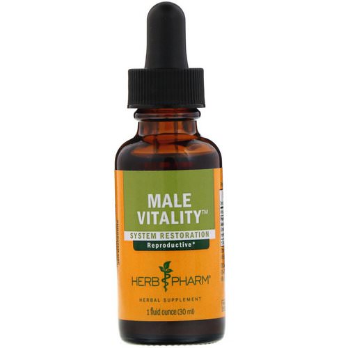 Herb Pharm, Male Vitality, System Restoration, 1 fl oz (30 ml) فوائد