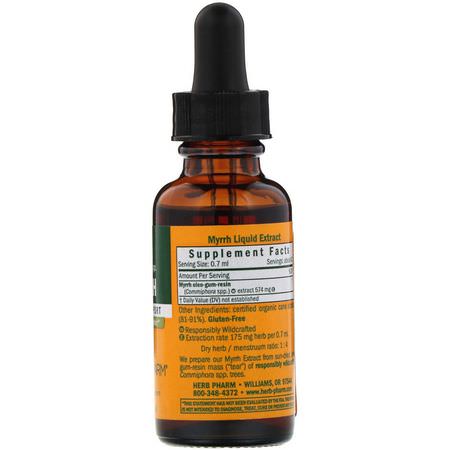 Herb Pharm, Myrrh, 1 fl oz (30 ml):المعالجة المثلية, الأعشاب
