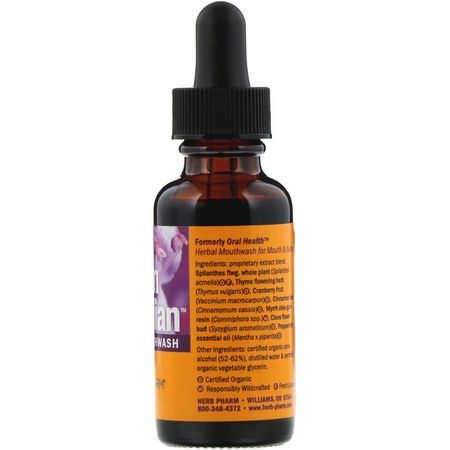 Herb Pharm, Gum Guardian, Herbal Mouthwash, 1 fl oz (30 ml):رذاذ, شطف