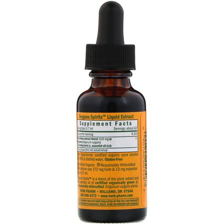 Herb Pharm, Oregano Spirits, 1 fl oz (30 ml):مكملات زيت الأ,ريجان, العشبية