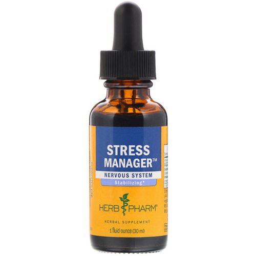 Herb Pharm, Stress Manager, 1 fl oz (30 ml) فوائد