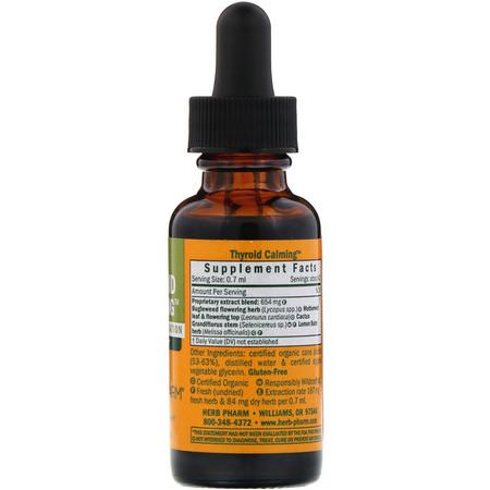 Herb Pharm, Thyroid Calming, 1 fl oz (30 ml):الغدة الدرقية, المكملات الغذائية