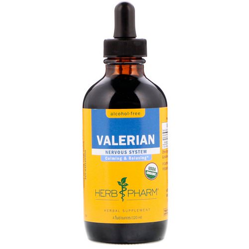 Herb Pharm, Valerian, Alcohol-Free, 4 fl oz (120 ml) فوائد