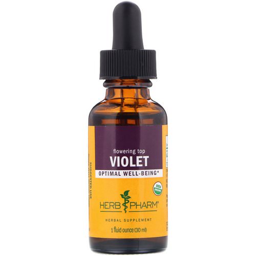 Herb Pharm, Violet, Flowering Top, 1 fl oz (30 ml) فوائد