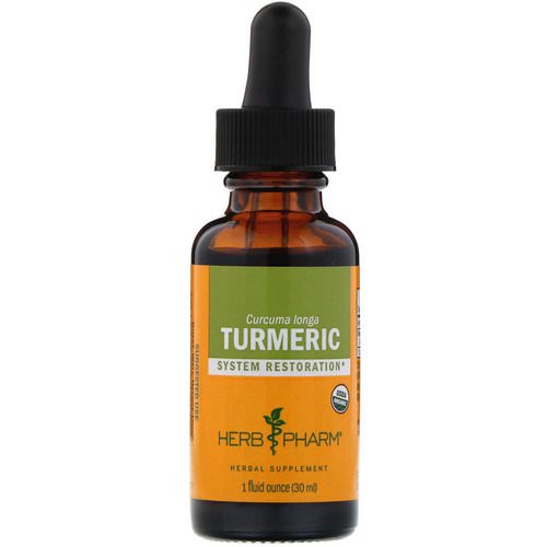 Herb Pharm, Whole Rhizome, Turmeric, 1 fl oz (30 ml) فوائد