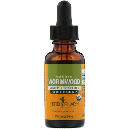 Herb Pharm, Wormwood, Leaf & Flower, 1 fl oz (30 ml) فوائد