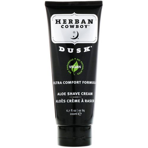 Herban Cowboy, Aloe Shave Cream, Dusk, 6.7 fl oz (200 ml) فوائد