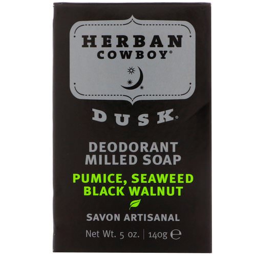 Herban Cowboy, Deodorant Milled Soap, Dusk, 5 oz (140 g) فوائد