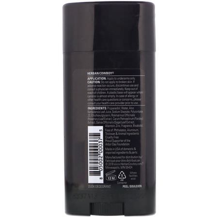 Herban Cowboy, Deodorant, Dusk, 2.8 oz (80 g):مزيل العرق للرجال, الحلاقة الرجالية
