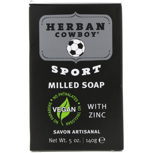Herban Cowboy, Milled Soap, Sport, 5 oz (140 g) فوائد