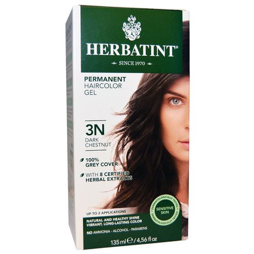 Herbatint, Permanent Hair Color, 3N, Dark Chestnut, 4.56 fl oz (135 ml) فوائد