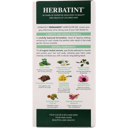 Herbatint, Permanent Haircolor Gel, 4C, Ash Chestnut, 4.56 fl oz (135 ml):دائم, صبغة الشعر