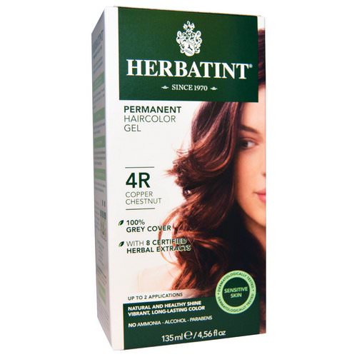 Herbatint, Permanent Haircolor Gel, 4R, Copper Chestnut, 4.56 fl oz (135 ml) فوائد