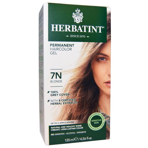 Herbatint, Permanent Haircolor Gel, 7N Blonde, 4.56 fl oz (135 ml) فوائد