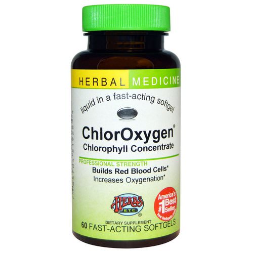Herbs Etc, ChlorOxygen, Chlorophyll Concentrate, 60 Fast-Acting Softgels فوائد
