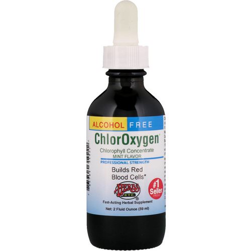 Herbs Etc, ChlorOxygen, Chlorophyll Concentrate, Alcohol Free, Mint Flavor, 2 fl oz (59 ml) فوائد