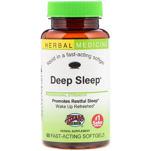 Herbs Etc, Deep Sleep, 60 Fast-Acting Softgels فوائد