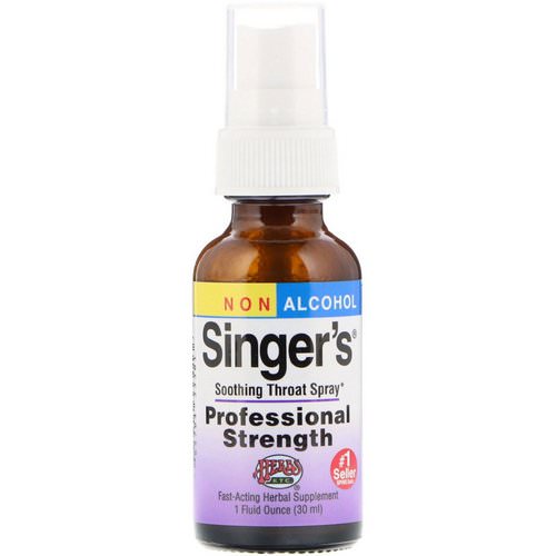 Herbs Etc, Singer's, Soothing Throat Spray, Non Alcohol, 1 fl oz (30 ml) فوائد