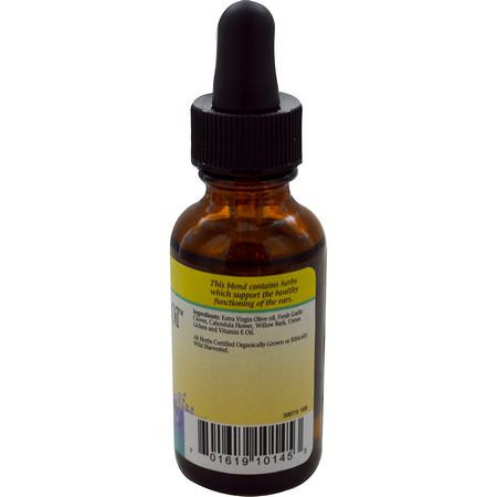 Herbs for Kids, Willow/Garlic Ear Oil, Alcohol-Free, 1 fl oz (30 ml):العناية بالأذن, الإسعافات الأ,لية