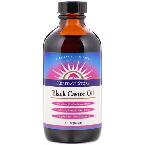 Heritage Store, Black Castor Oil, 8 fl oz (240 ml) فوائد