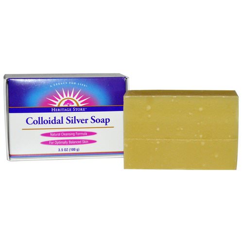 Heritage Store, Colloidal Silver Soap, 3.5 oz (100 g) فوائد