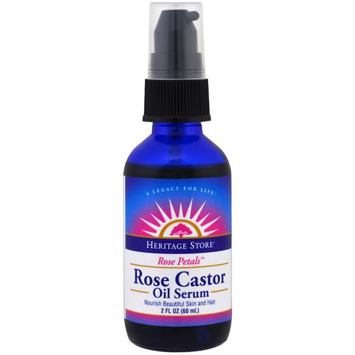 Heritage Store, Rose Castor Oil Serum, 2 fl oz (60 ml) فوائد