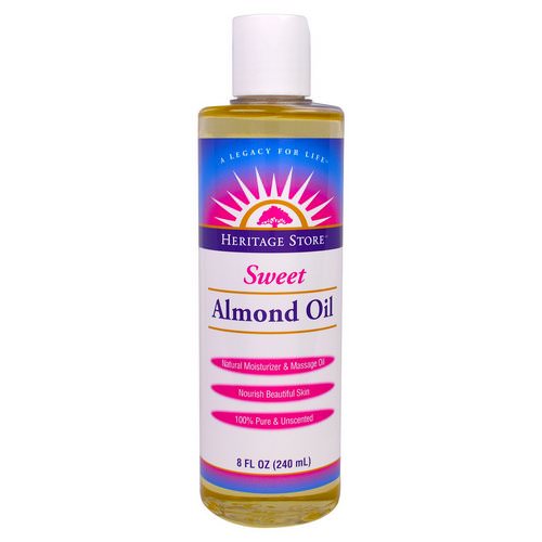 Heritage Store, Sweet Almond Oil, 8 fl oz (240 ml) فوائد