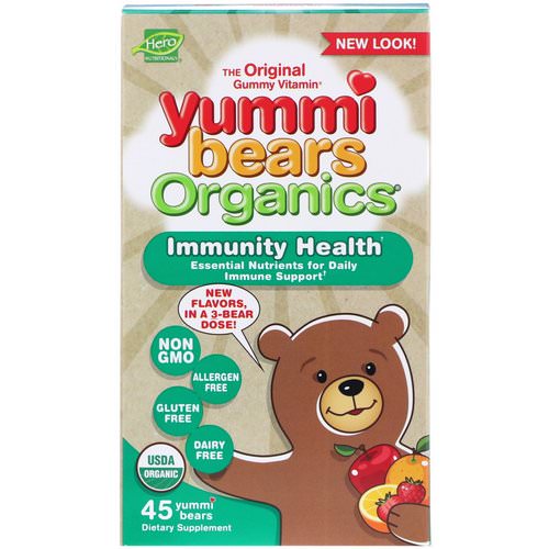 Hero Nutritional Products, Yummi Bears Organics, Immunity Health, 45 Yummi Bears فوائد