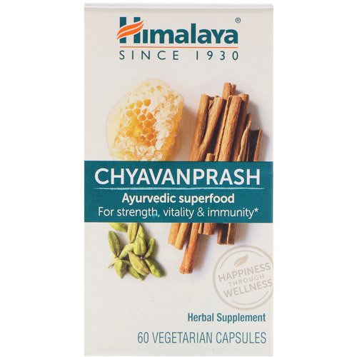 Himalaya, Chyavanprash Ayurvedic Superfood, 60 Vegetarian Capsules فوائد