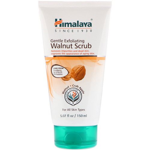 Himalaya, Gentle Exfoliating Walnut Scrub, For All Skin Types, 5.07 fl oz (150 ml) فوائد