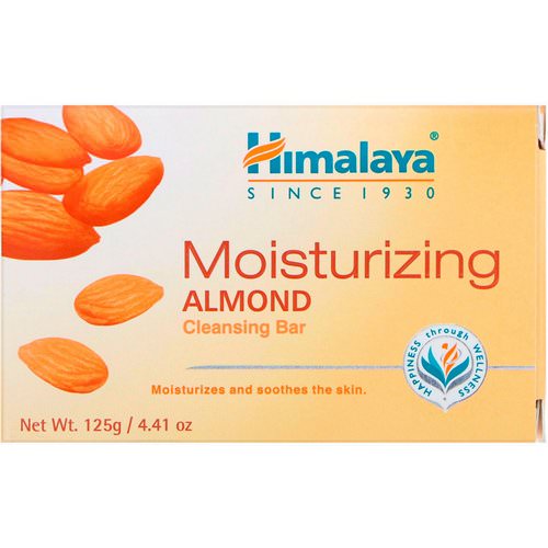 Himalaya, Moisturizing Cleansing Bar, Almond, 4.41 oz (125 g) فوائد