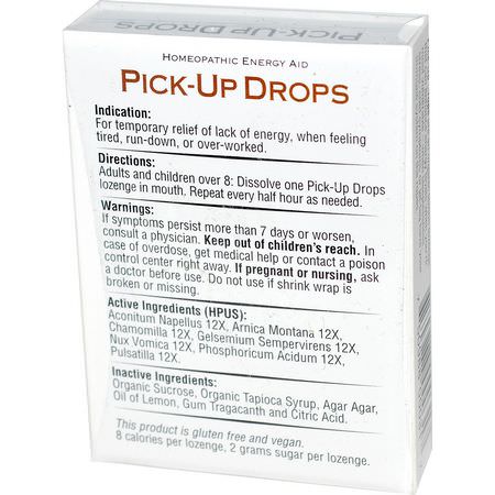 Historical Remedies, Pick-Up Drops, for Energy, 30 Homeopathic Lozenges:المعالجة المثلية, الأعشاب