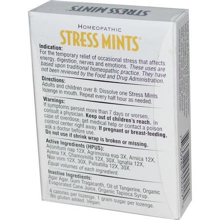 Historical Remedies, Stress Mints, 30 Homeopathic Lozenges:الهد,ء, المكملات الغذائية