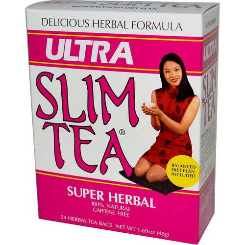 Hobe Labs, Ultra Slim Tea, Super Herbal, Caffeine Free, 24 Herbal Tea Bags, 1.69 oz (48 g) فوائد