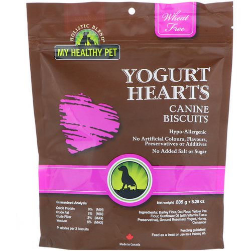 Holistic Blend, My Healthy Pet, Yogurt Hearts, Canine Biscuits, 8.29 oz (235 g) فوائد
