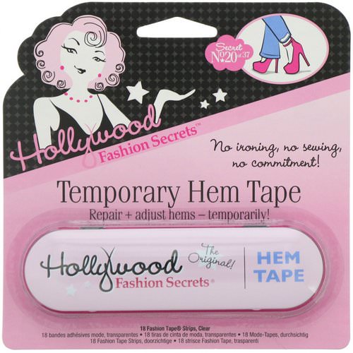 Hollywood Fashion Secrets, Temporary Hem Tape, 18 Fabric-Friendly Adhesive Strips فوائد