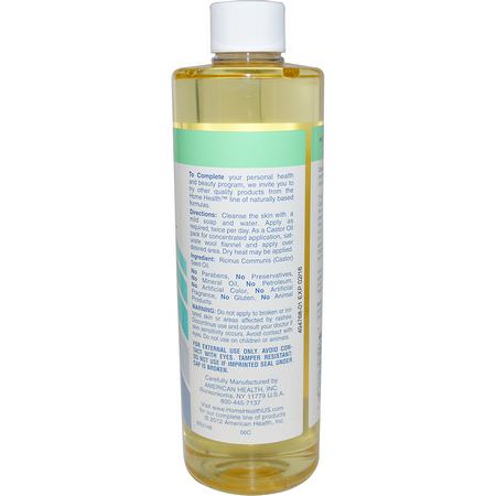 Home Health, Castor Oil, 16 fl oz (473 ml):الخر,ع, زي,ت التدليك