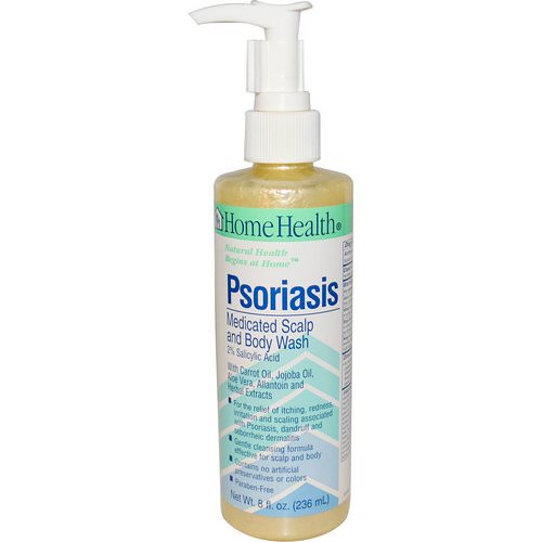 Home Health, Psoriasis, Medicated Scalp and Body Wash, 8 fl oz (236 ml) فوائد