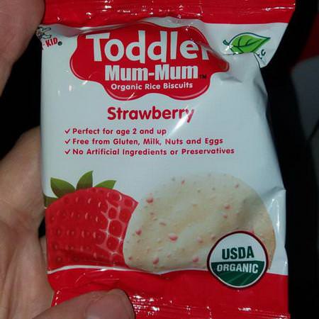 Hot Kid, Toddler Mum-Mum, Organic Rice Biscuits, Strawberry, 12 Packs, 2.12 oz (60 g)