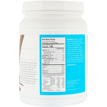 HumanN, Protein 40, Daily Muscle & Bone Support For Adults 40+, Chocolate Flavor, 1.3 lbs (600 g):بر,تين مصل الحليب