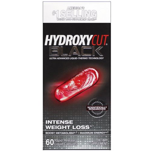 Hydroxycut, Black, 60 Rapid-Release Liquid Capsules فوائد