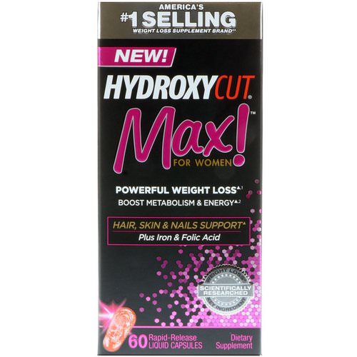 Hydroxycut, Max! for Women, 60 Rapid-Release Liquid Capsules فوائد
