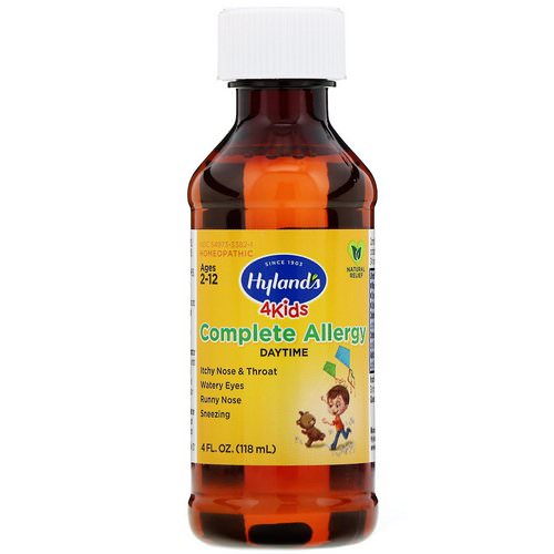 Hyland's, 4 Kids, Complete Allergy, Daytime, 4 fl. oz (118 ml) فوائد